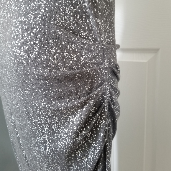 Calvin Klein Cinch Sweater Dress Silver Splatter S - Picture 7 of 12
